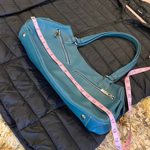 Vintage PERLINA Shoulder Bag Y2K Double Zip Baguette Bag - Picture 11 of 12